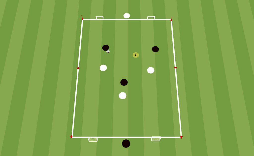 Séance pour jouer vers l'avant en football