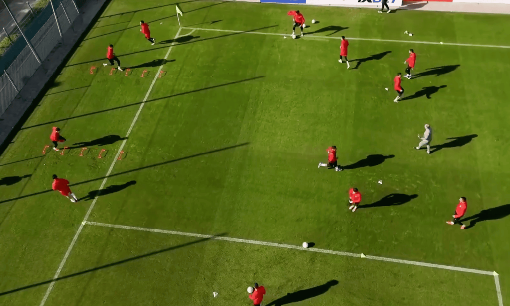 coordination et technique en football
Exercice de football